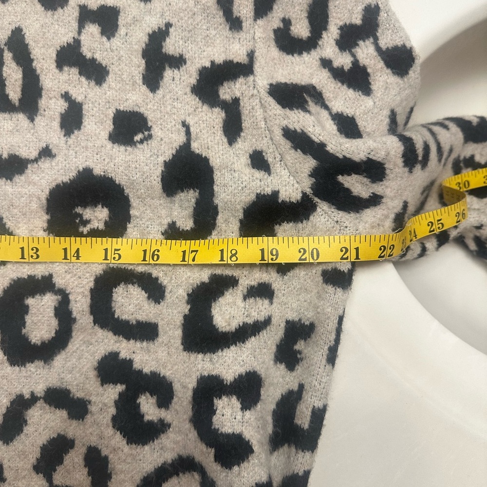 Karen Kane Cream and Black Leopard Print Sweater - Picture 5 of 5